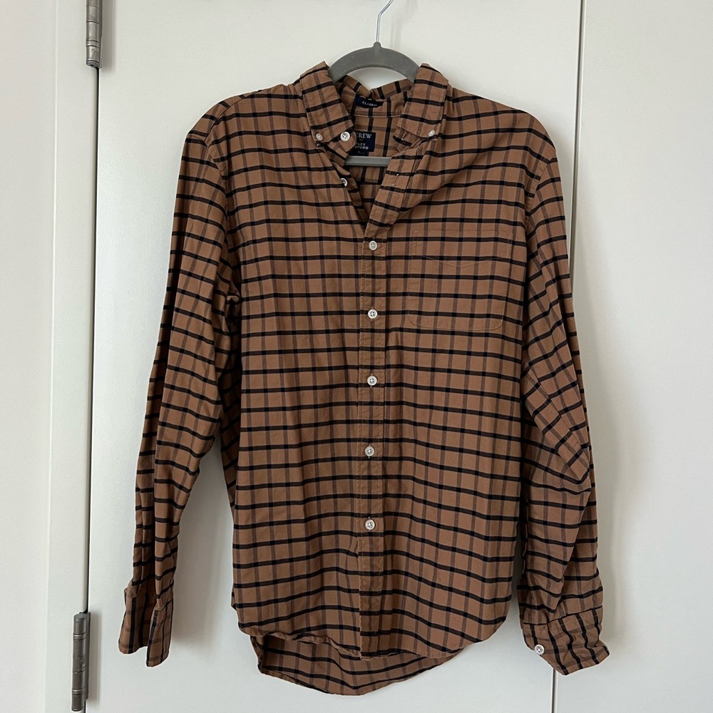 J. Crew Oxford - Tan and Navy - S